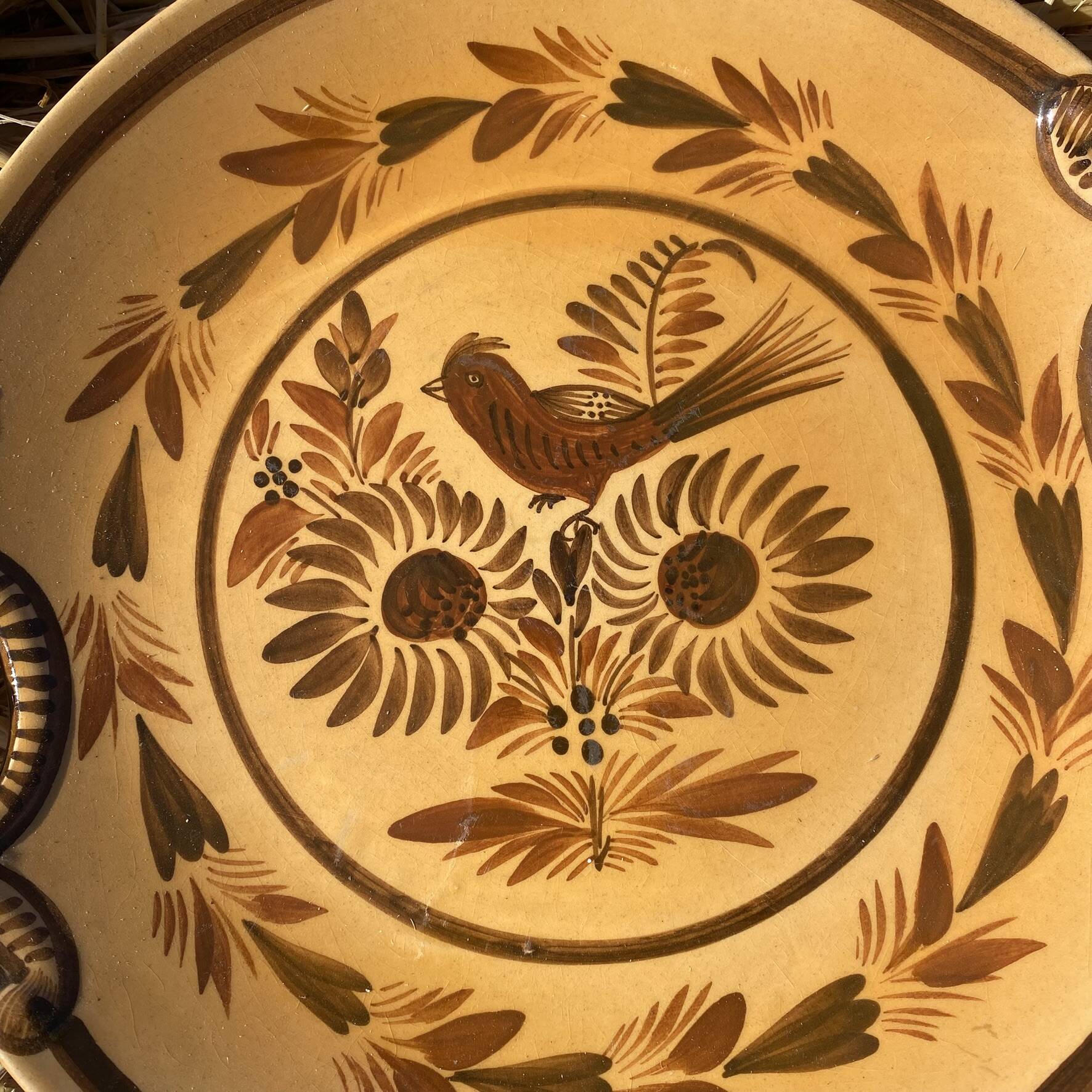HB Quimper plates, hand-painted dessert service