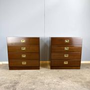 2 tables de chevet / petites commodes de style Campagne, années 1970