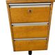 Bureau en bois vintage avec cadre en acier noir