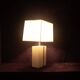 Tommaso Barbi Italian Rationalist Parchment and Metal Geometric Table Lamp