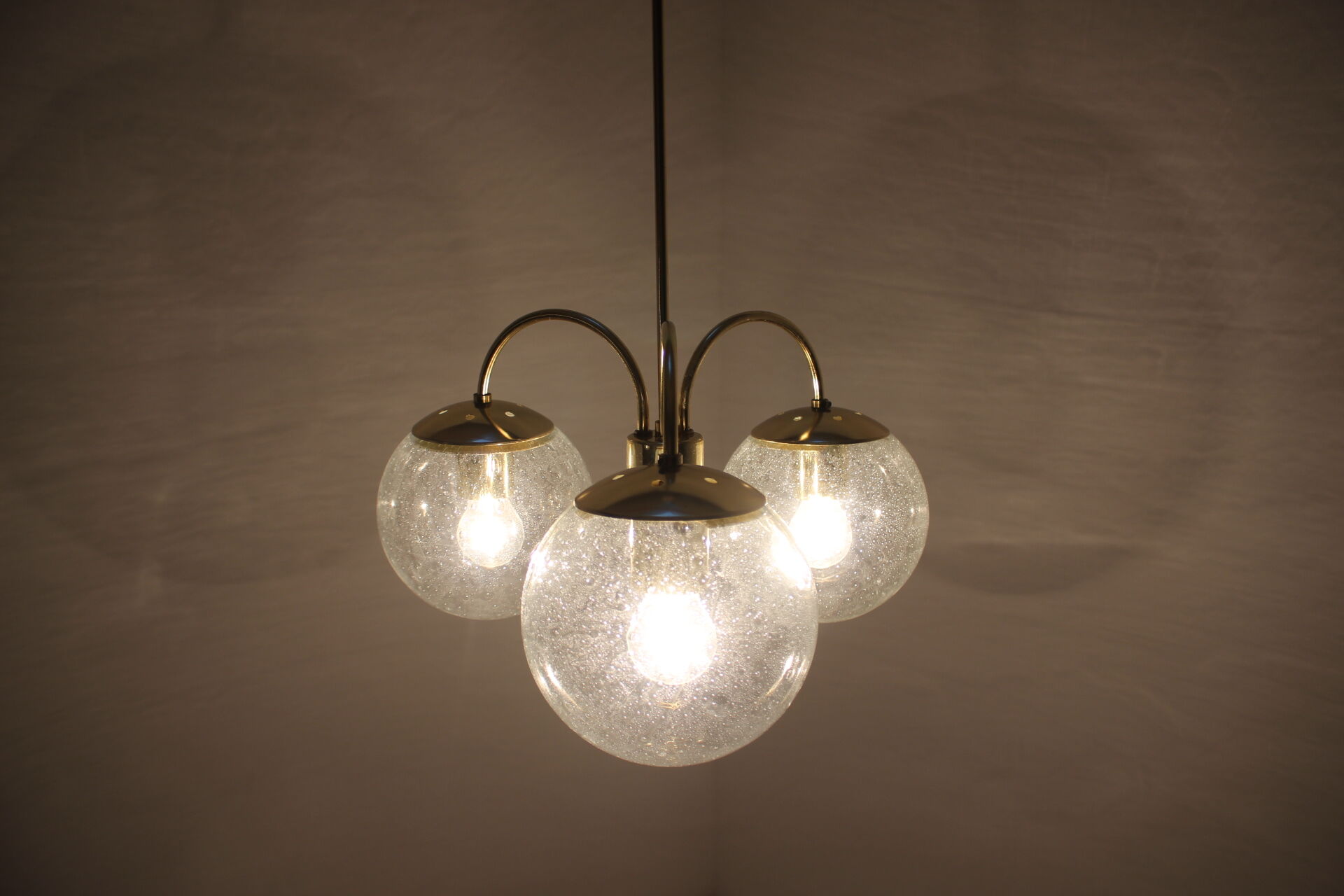 Mid-century chandelier Kamenický Šenov, 1980