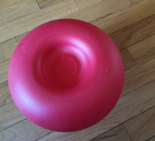 Vintage red plastic vase