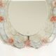 Italian mid-century wall mirror with a Murano glass frame and blossoms