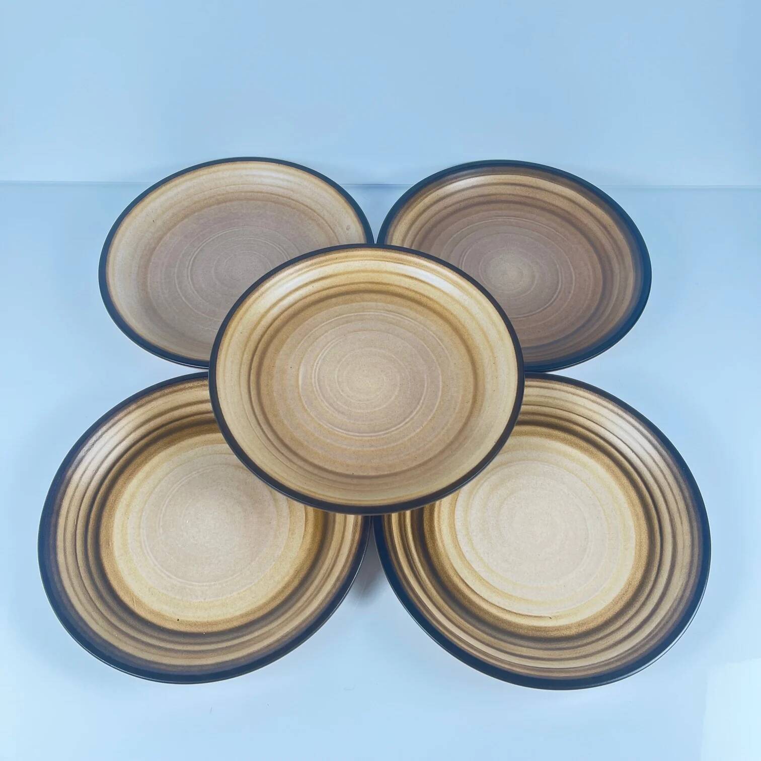 Set of 5 semi-deep plates Salins, 20th century