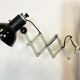 Vintage industrial black enamel scissor wall lamp, 1950s