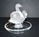 Lalique ring dish bird swan in frosted crystal and signed