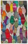Tapis boho recyclé turc fait main 200 cm x 316 cm