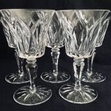 Set of 5 crystal water glasses of Saint Louis Camargue model
