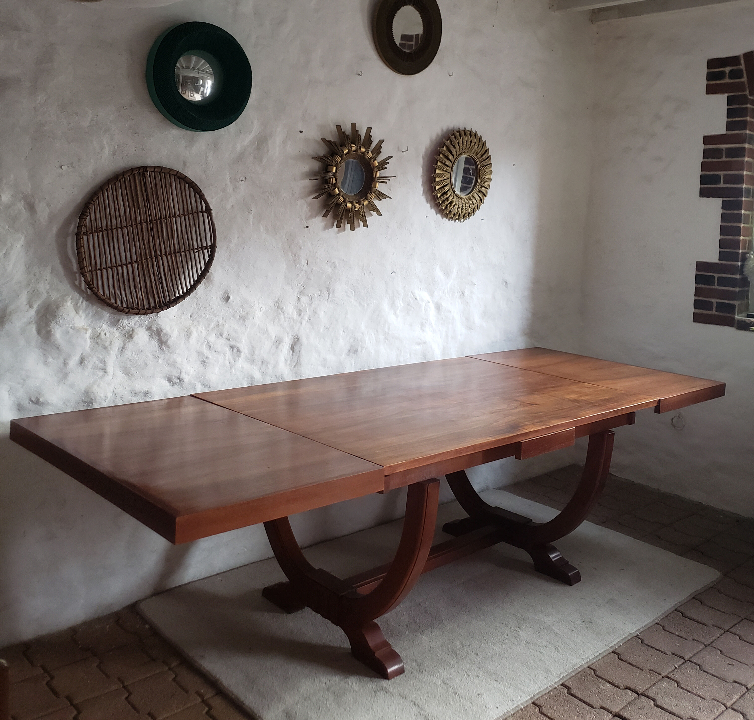 Walnut art-deco table