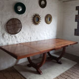 Walnut art-deco table