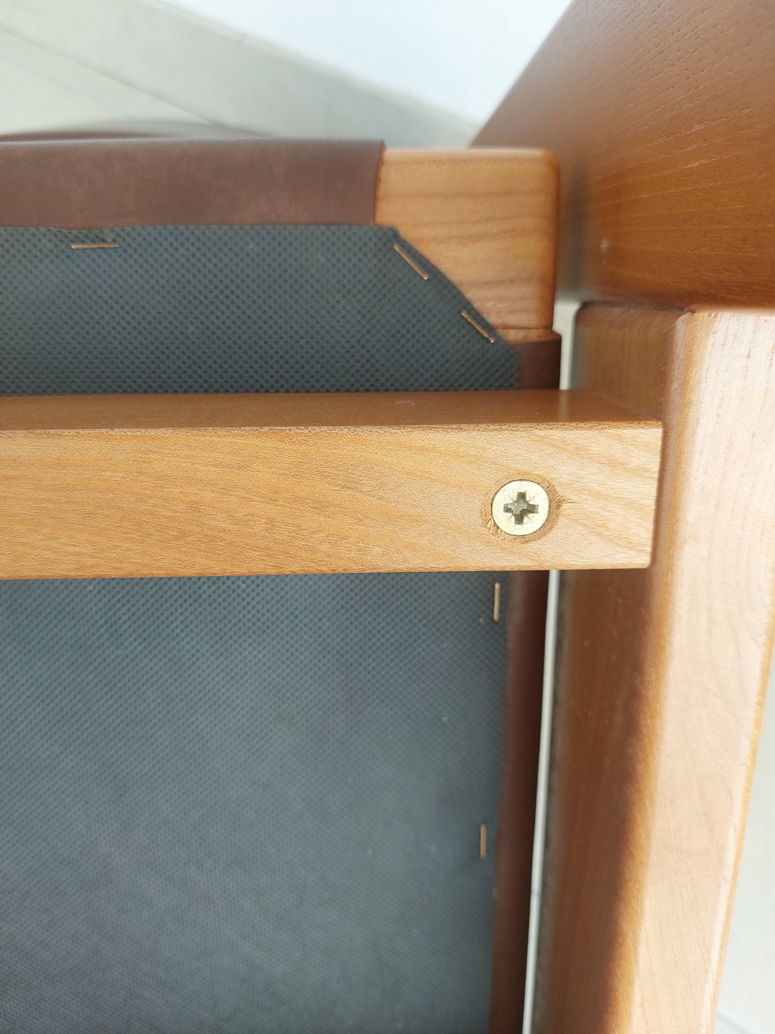 Set of 6 "Gorgoni" chairs in solid elm – Roche Bobois