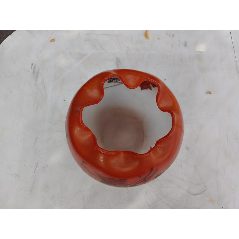 Round vase in glass paste by Legras, Nancy School