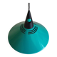 Emerald blue metal pendant light, Memphis style, space age -1980-