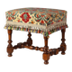 Early 20th Century Wood & Fabric footstool, France