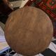 Vintage twisted pedestal table / antique turned wooden harness / vintage side table