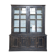 Display cabinet in patinated wood