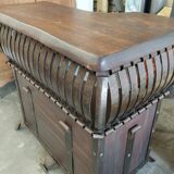 Wood and steel bar counter