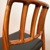 Set of 2 vintage Danish rosewood chairs 1974, Model 83, by Niels Moller