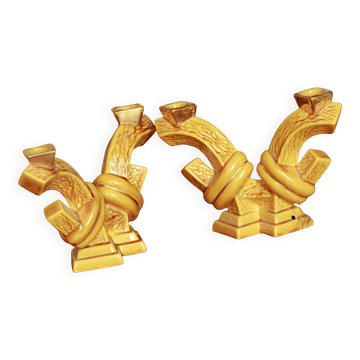 Pair of candle holders