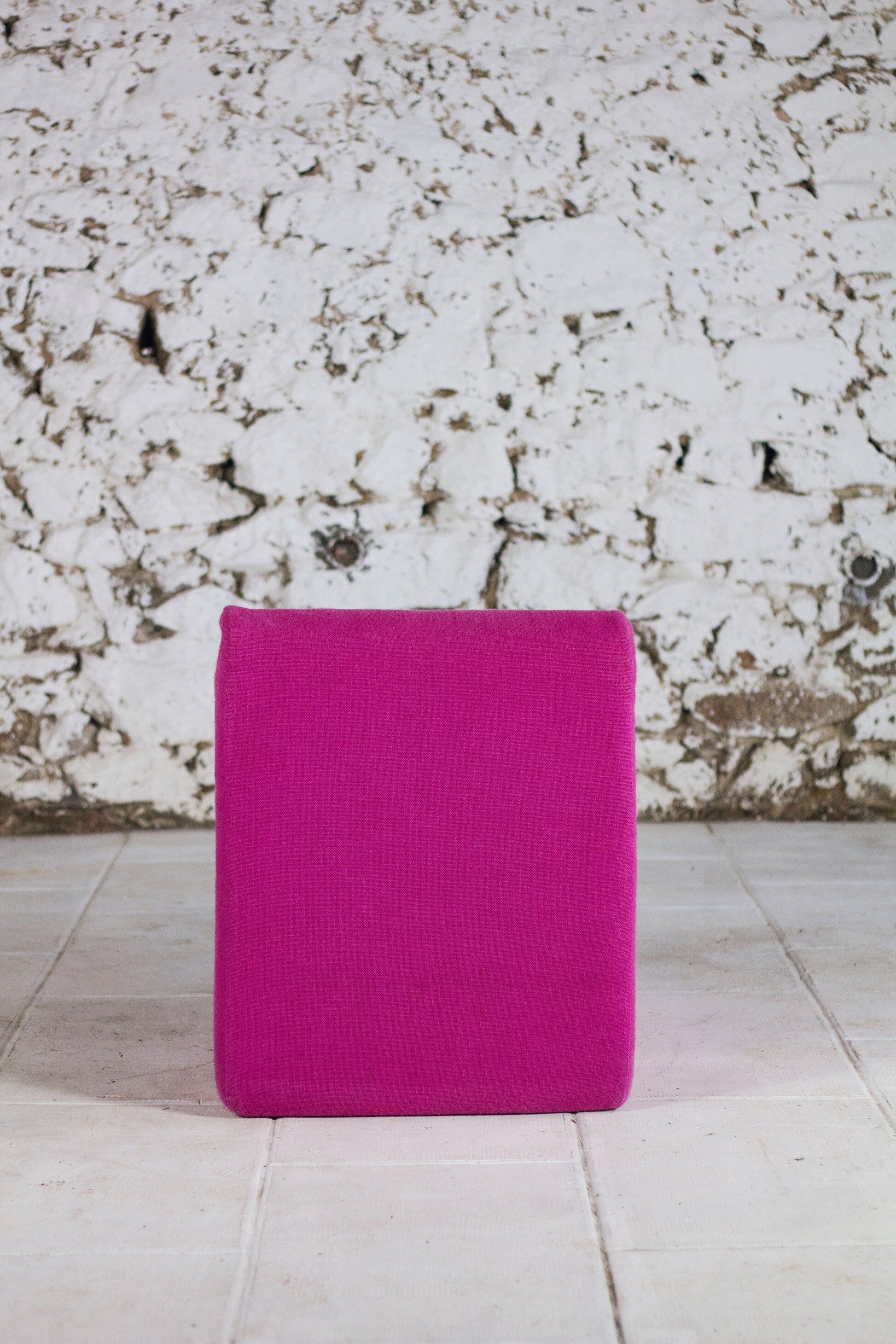 Pink wool armchair, 1970