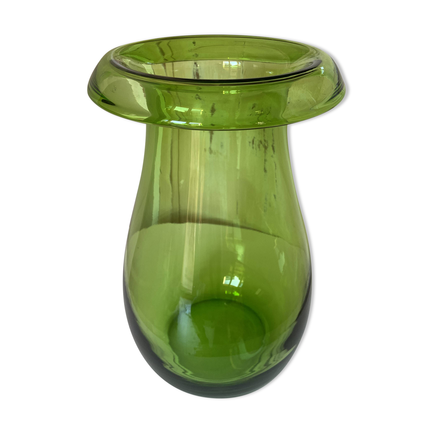 Large Ikea Green Glass Vase by Maria Vinka 1999