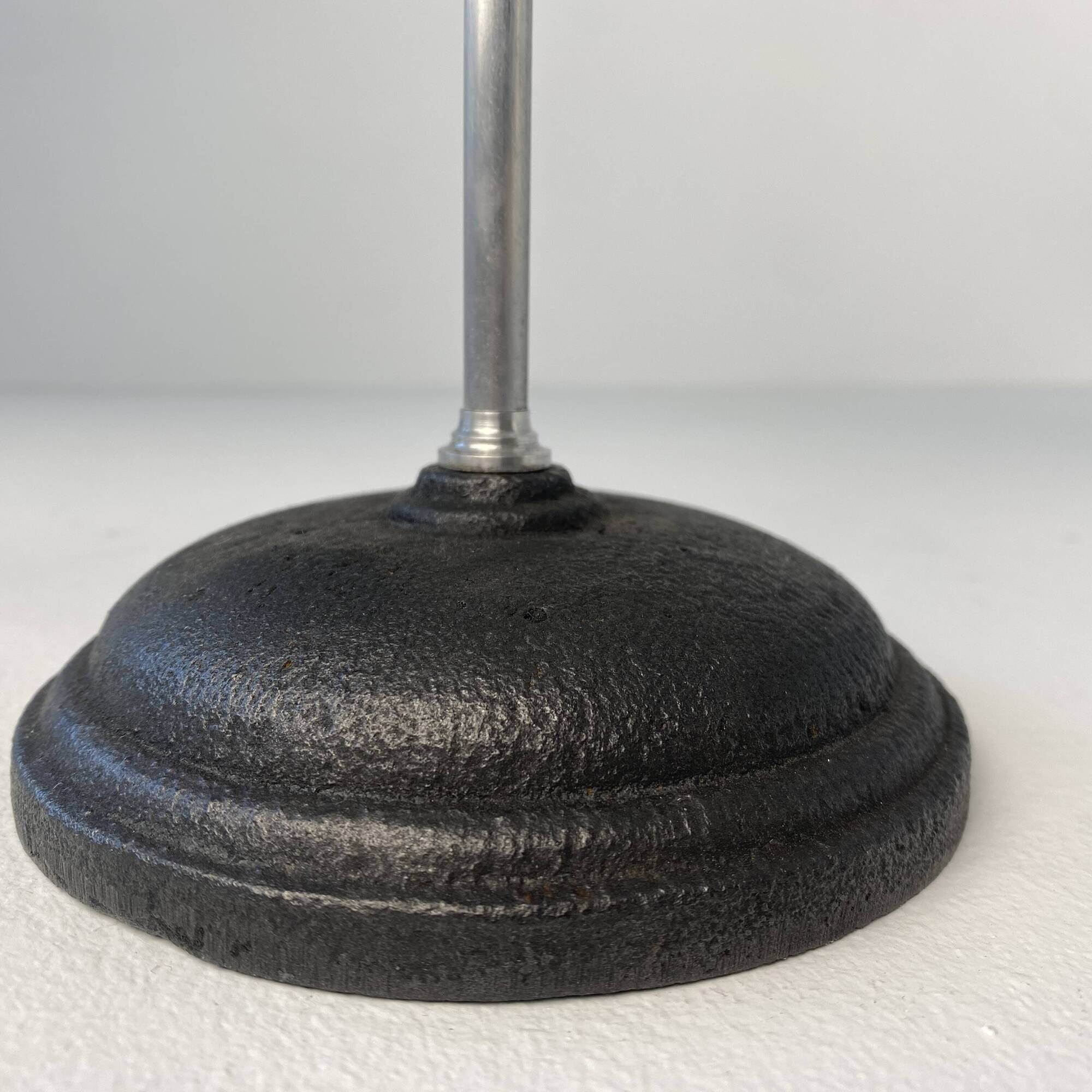 Vintage up and down lamp in opaline, brass and metal