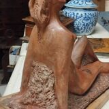 Terracotta sculpture of a female nude by Alberto Sparapani, signed.