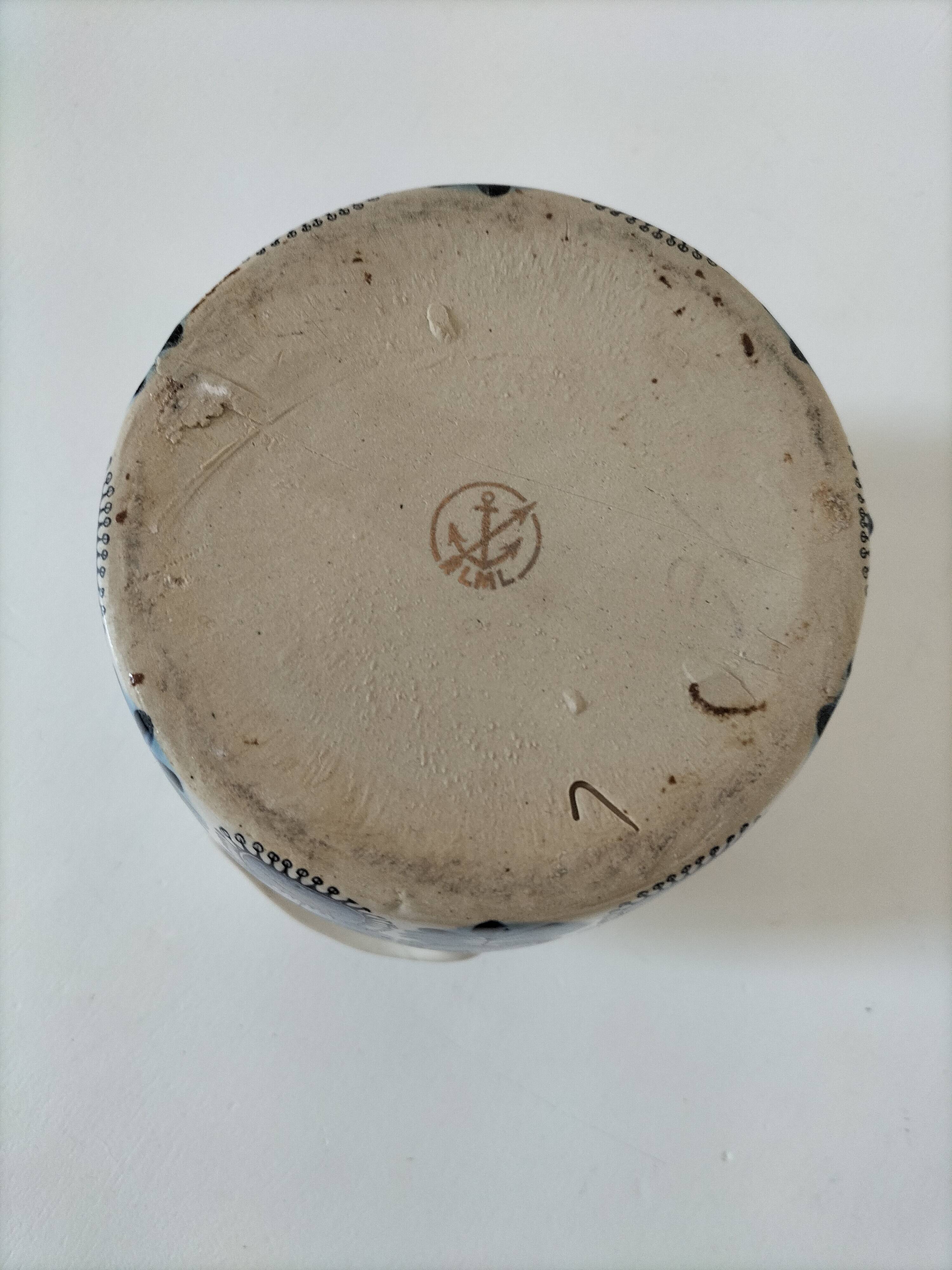 Pot en grès L.M.L. (L Marin-Laflèche) décor Palma – années 70