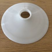 Vintage bell lampshade for suspension in white opaline.