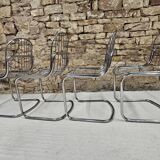 Round table and 4 chairs set, 1970