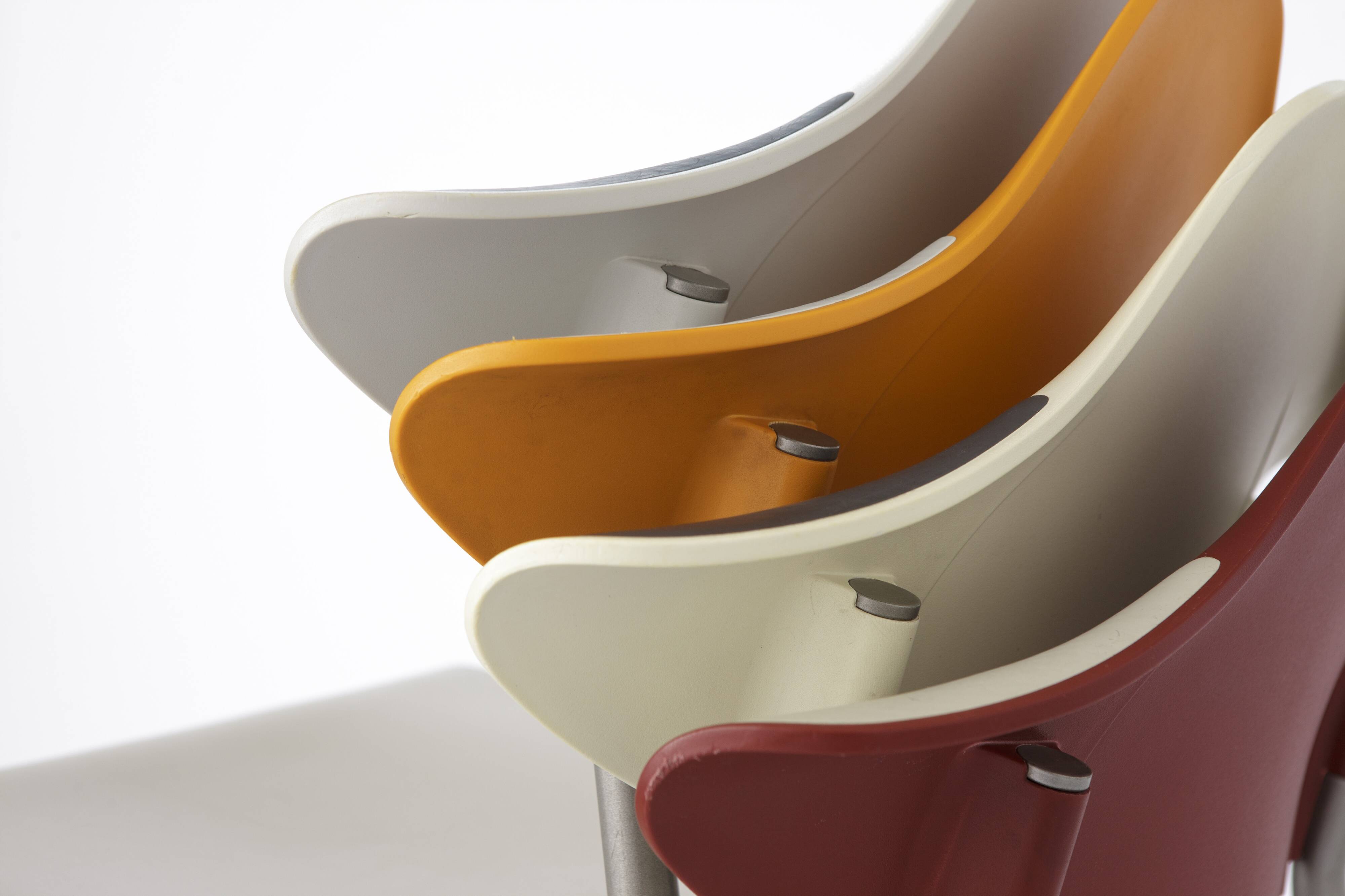 4 Stacking Chairs Vintage, Drabert by Samas Parlando, 1980s, Germany
