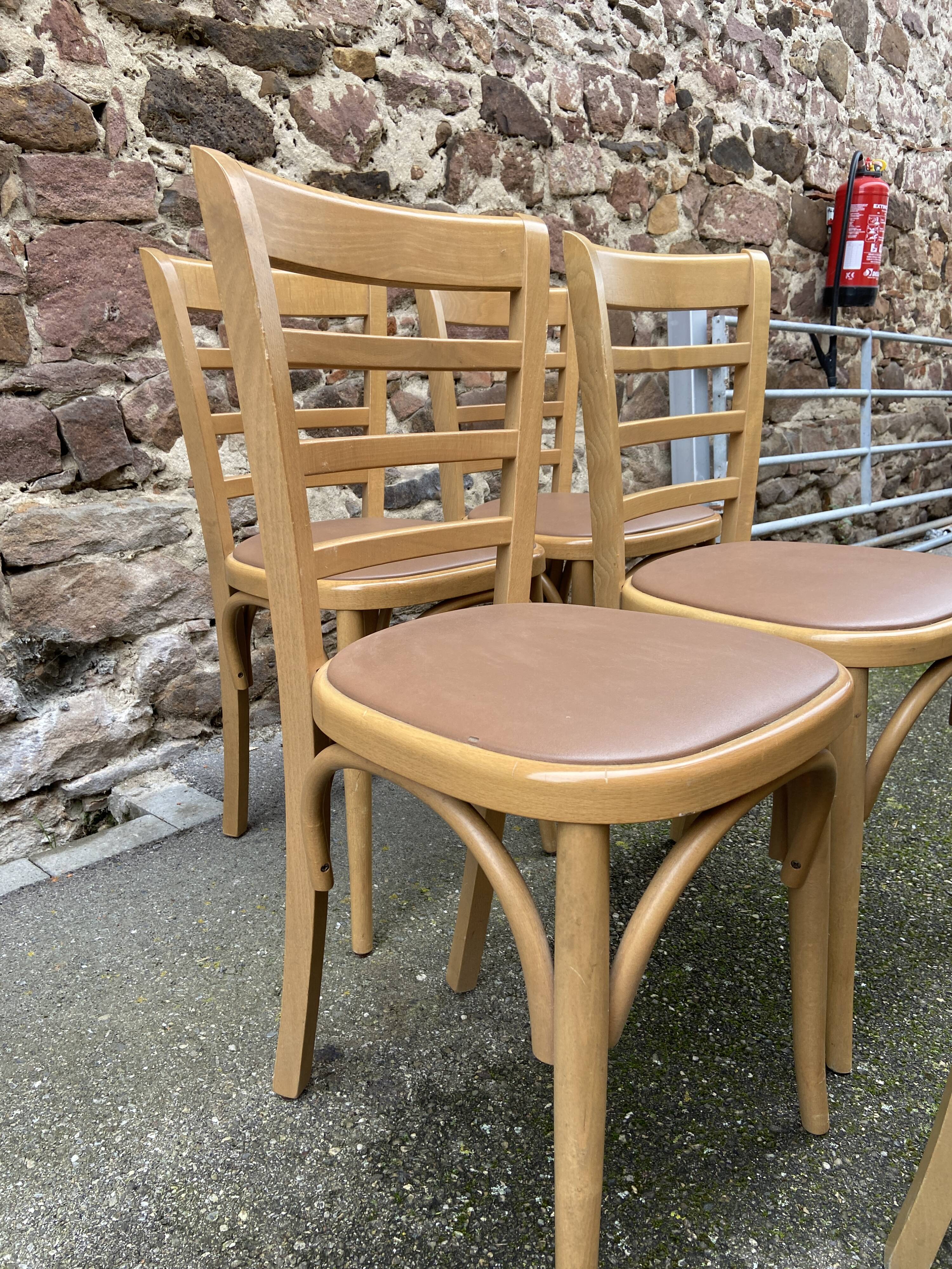 Set of 6 Brasserie bistro chairs bentwood bistro chair shabby chic baumann