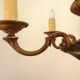 French Vintage Heavy Bronze/Brass 5 Light Empire Style Chandelier 3990
