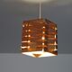 Scandinavian vintage wooden pendant lamp 1960