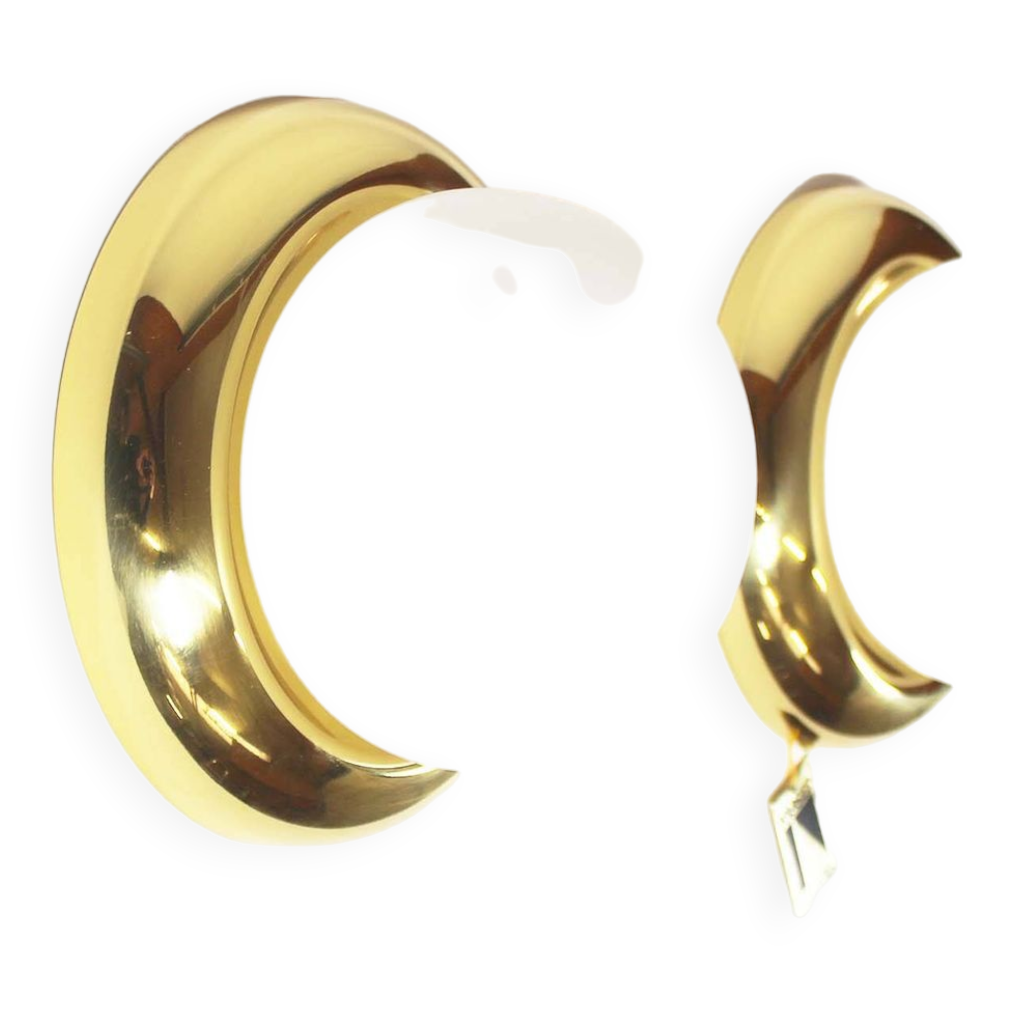 Pair of opaline glass and brass vintage wall lights by Kaiser