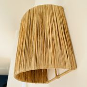 Raffia wall lamp