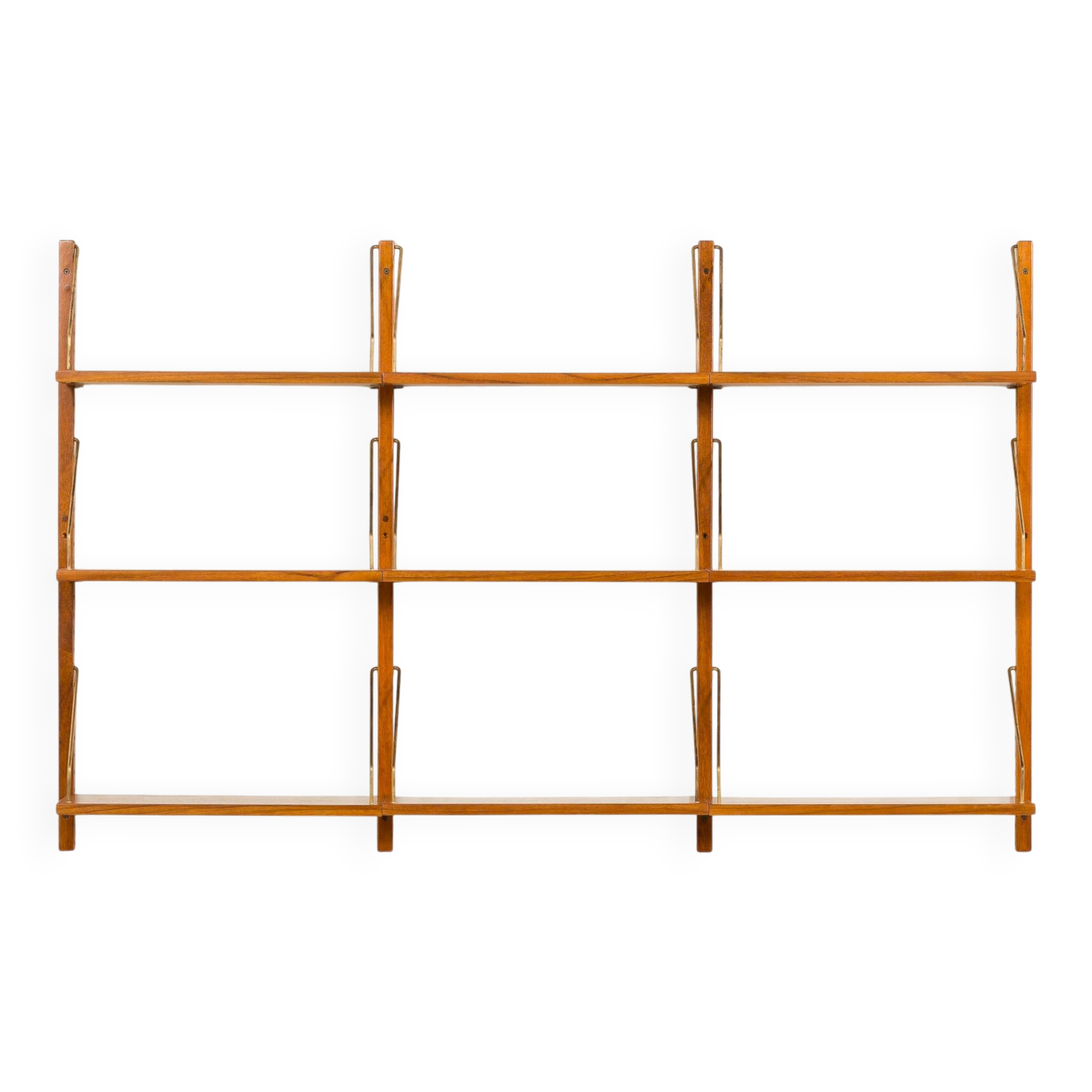Danish mid century teak shelving unit, 1960s