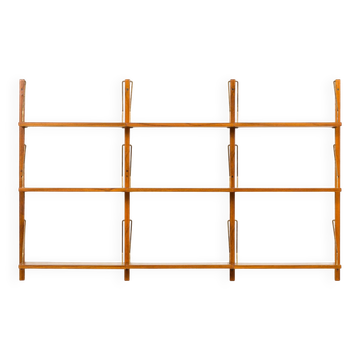 Danish mid century teak shelving unit, 1960s