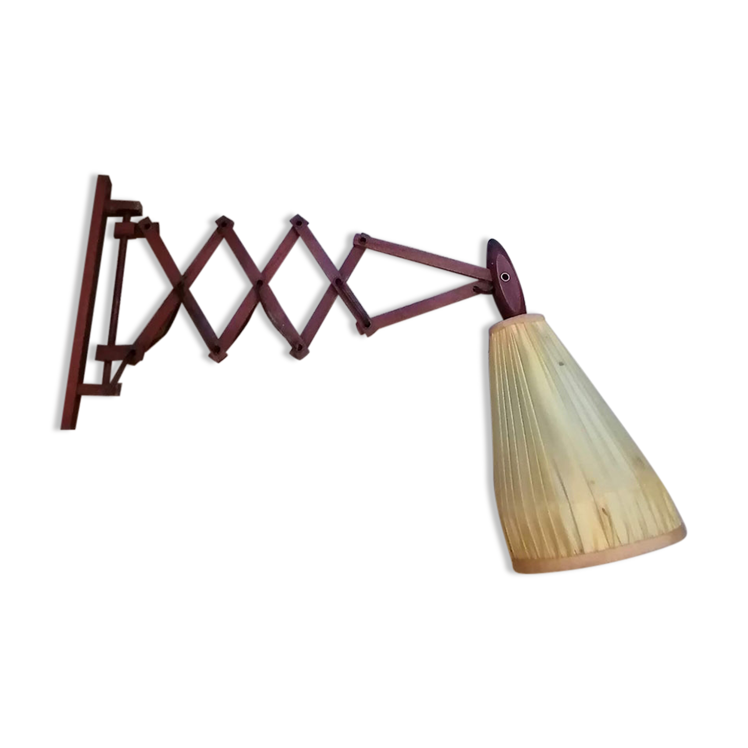 Flexible Scandinavian accordion wall lamp, 1960