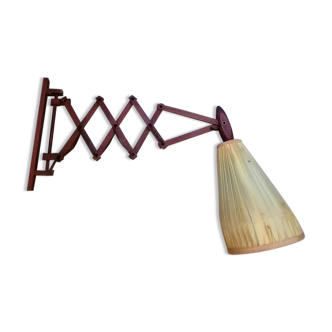 Flexible Scandinavian accordion wall lamp, 1960