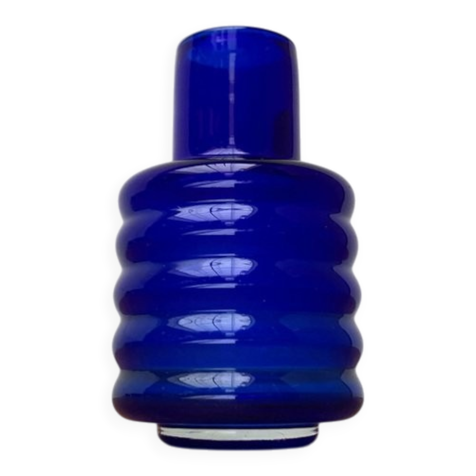 Glass vase from the GDR, mid-century from Veb Glaswerk Harz Derenburg, 1960s.