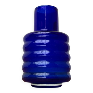 Glass vase from the GDR, mid-century from Veb Glaswerk Harz Derenburg, 1960s.
