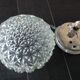 Vintage structured glass round ceiling lamp 60s-70s