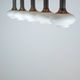 5 x lampes murales et plafonniers en verre chrome et opale GDR Narva VEB