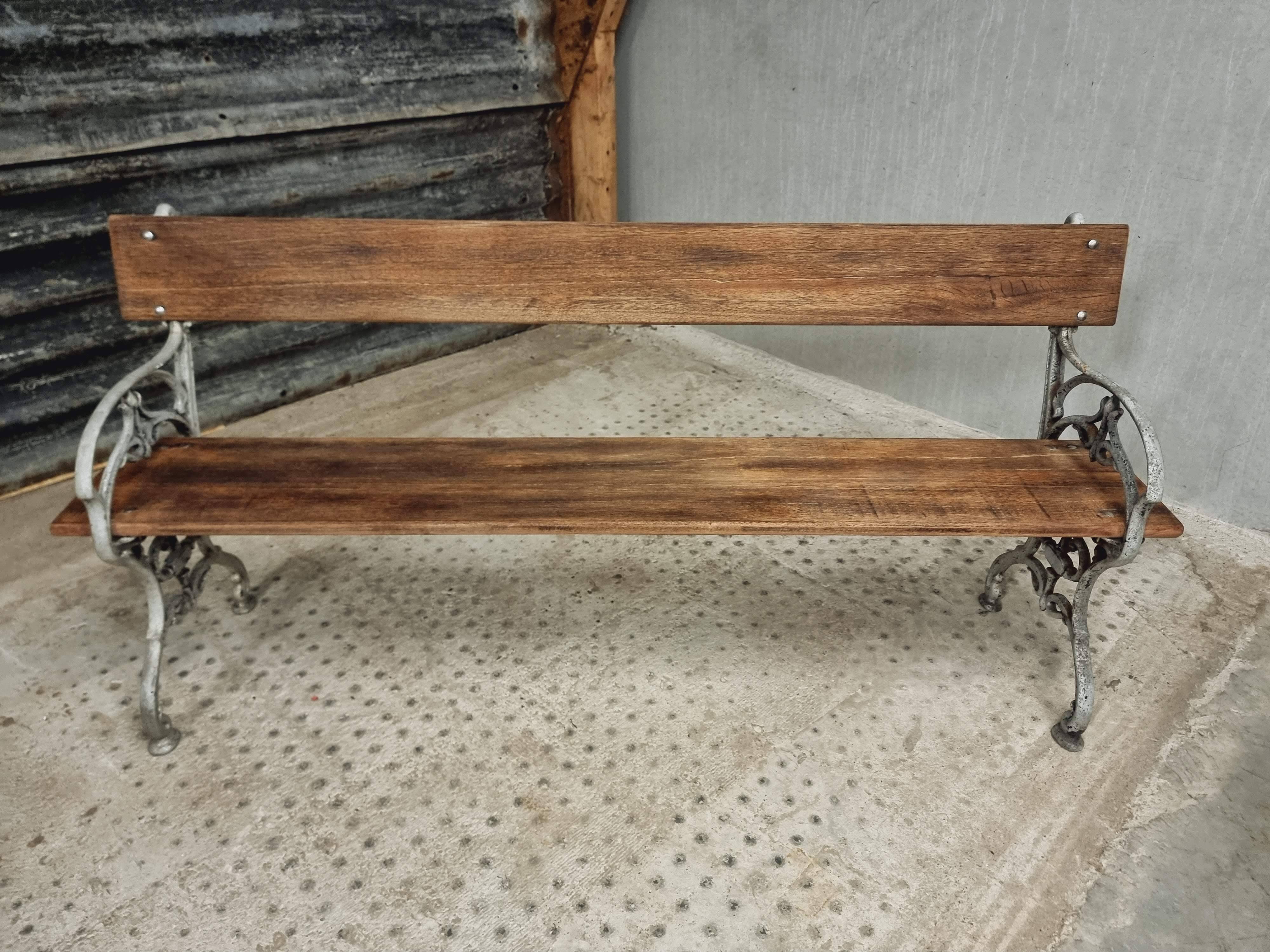 Old garden bench, park bench cast iron with hardwood 170 cm