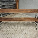Old garden bench, park bench cast iron with hardwood 170 cm