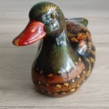 Decorative hand painted ceramic duck