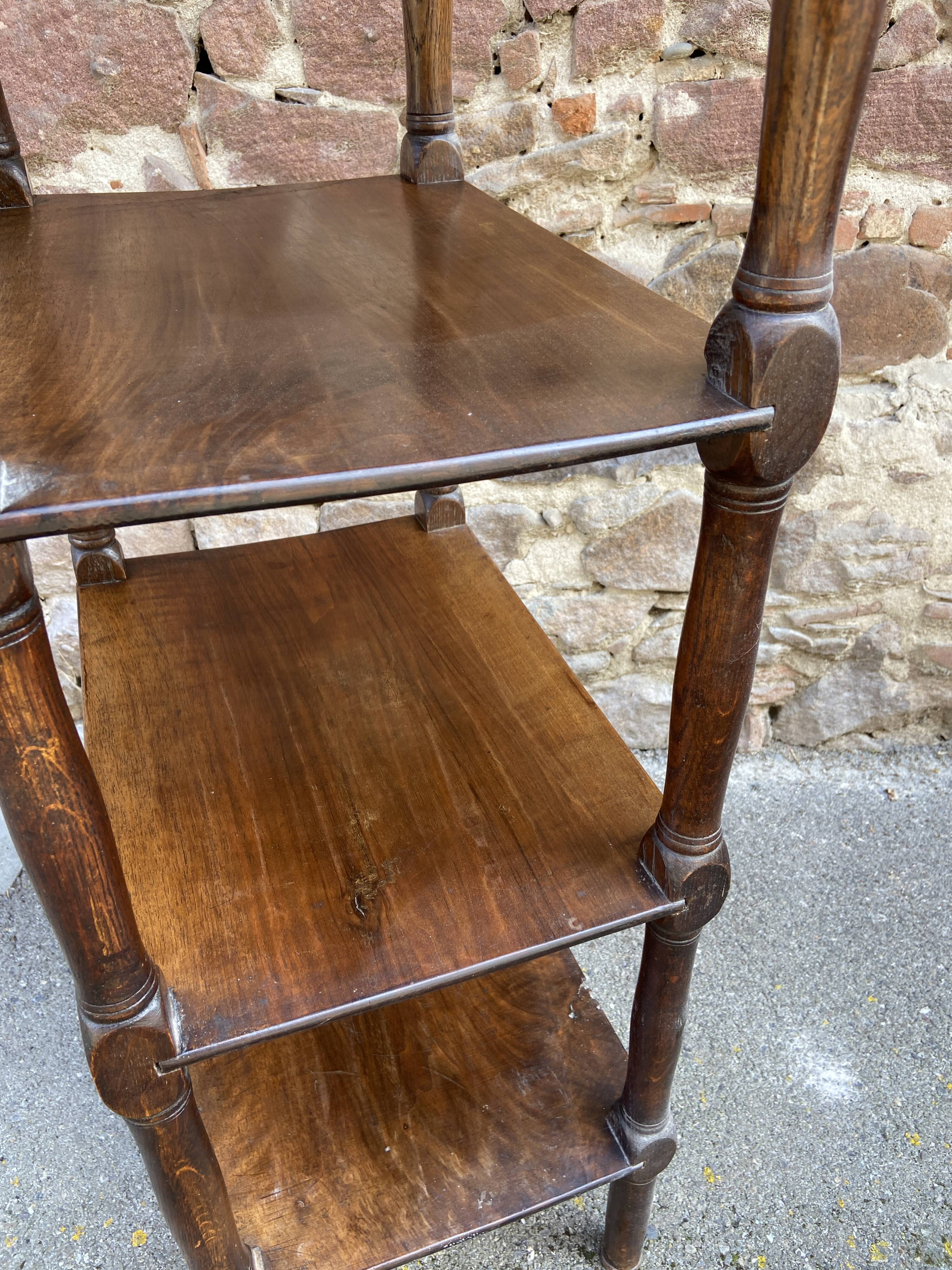 Napoleon III style bookcase shelf in mahogany wood circa 1900