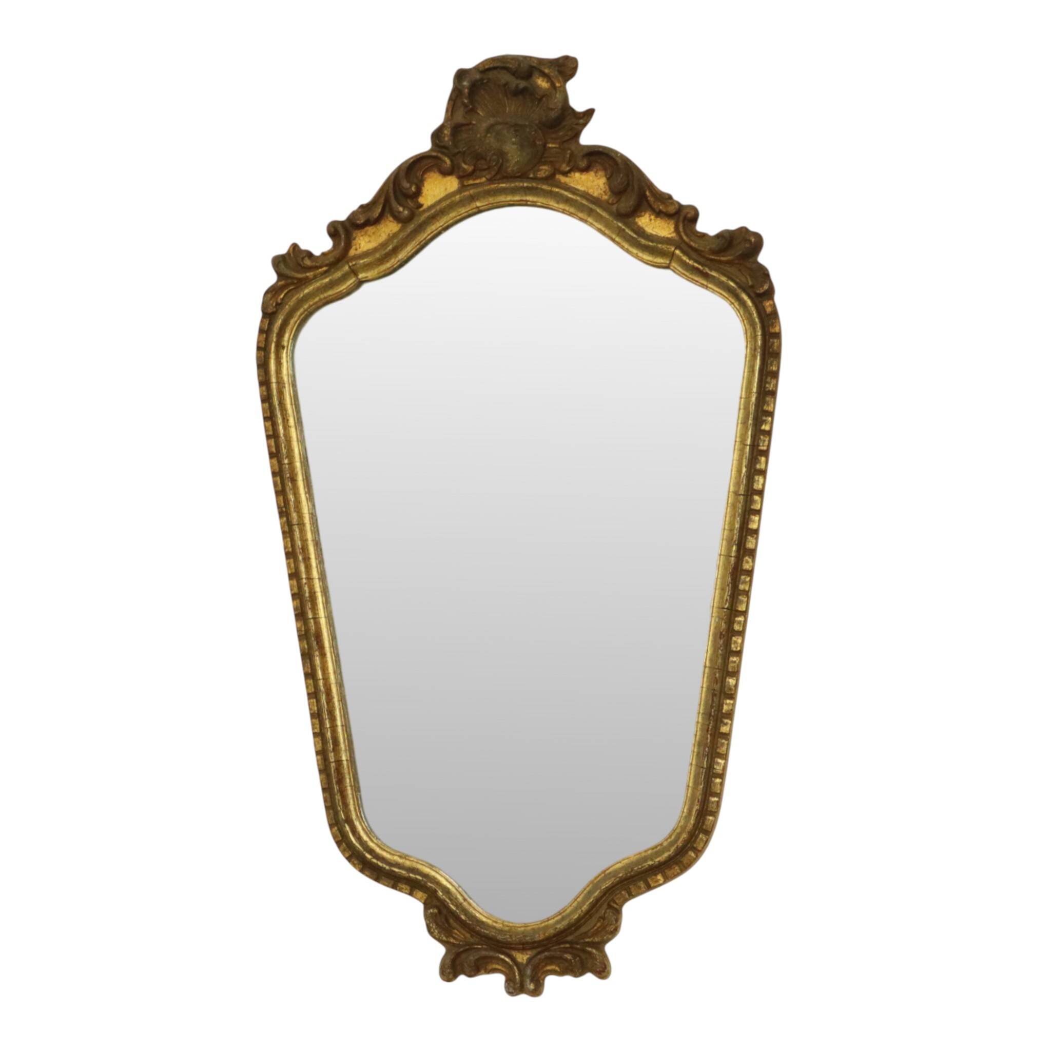 Mid Century Gold Leaf Mirror Classic Deknudt Fifties
