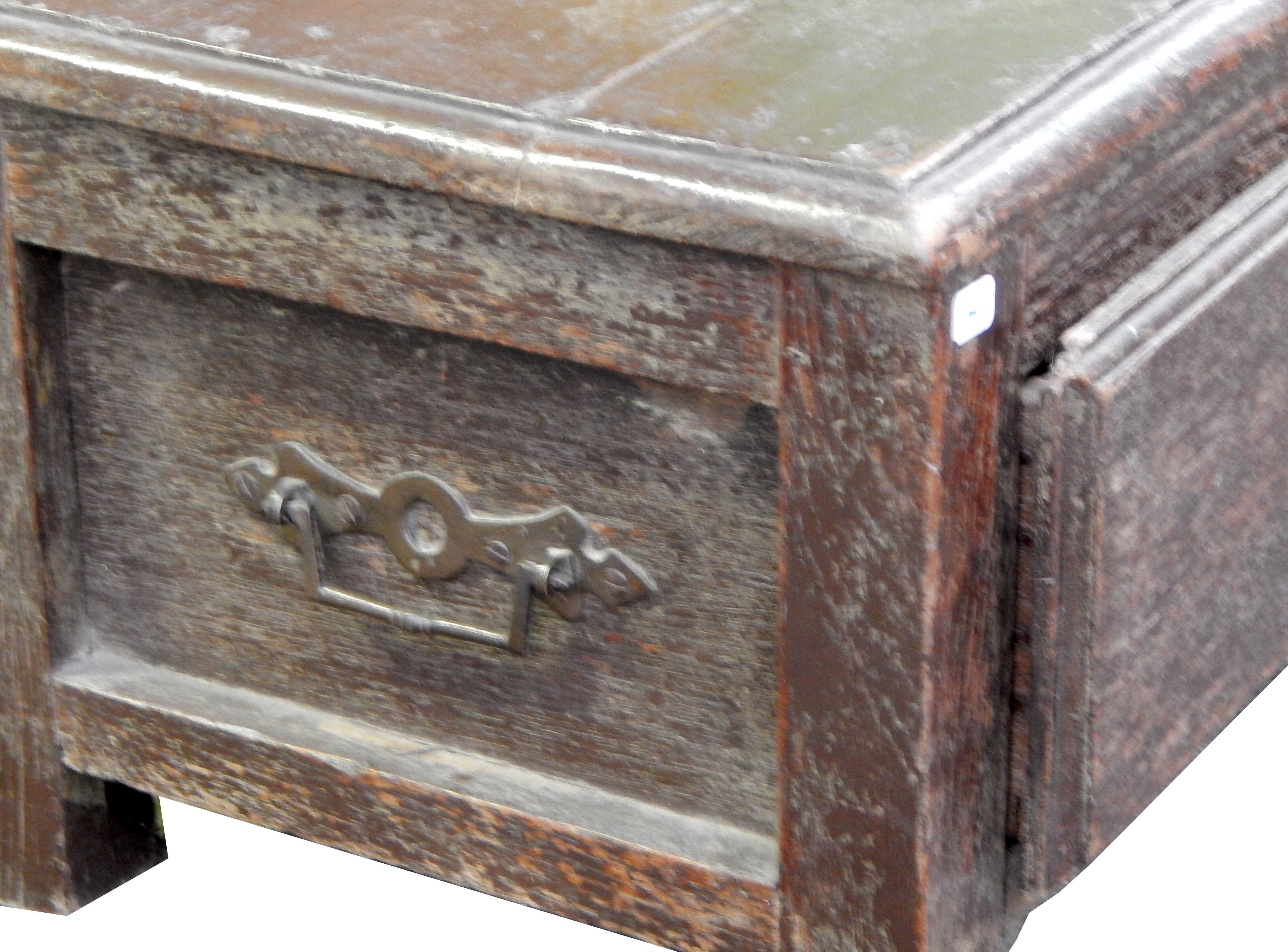 Bedside table lower locker 1 drawer old wood office 63x31x27cm